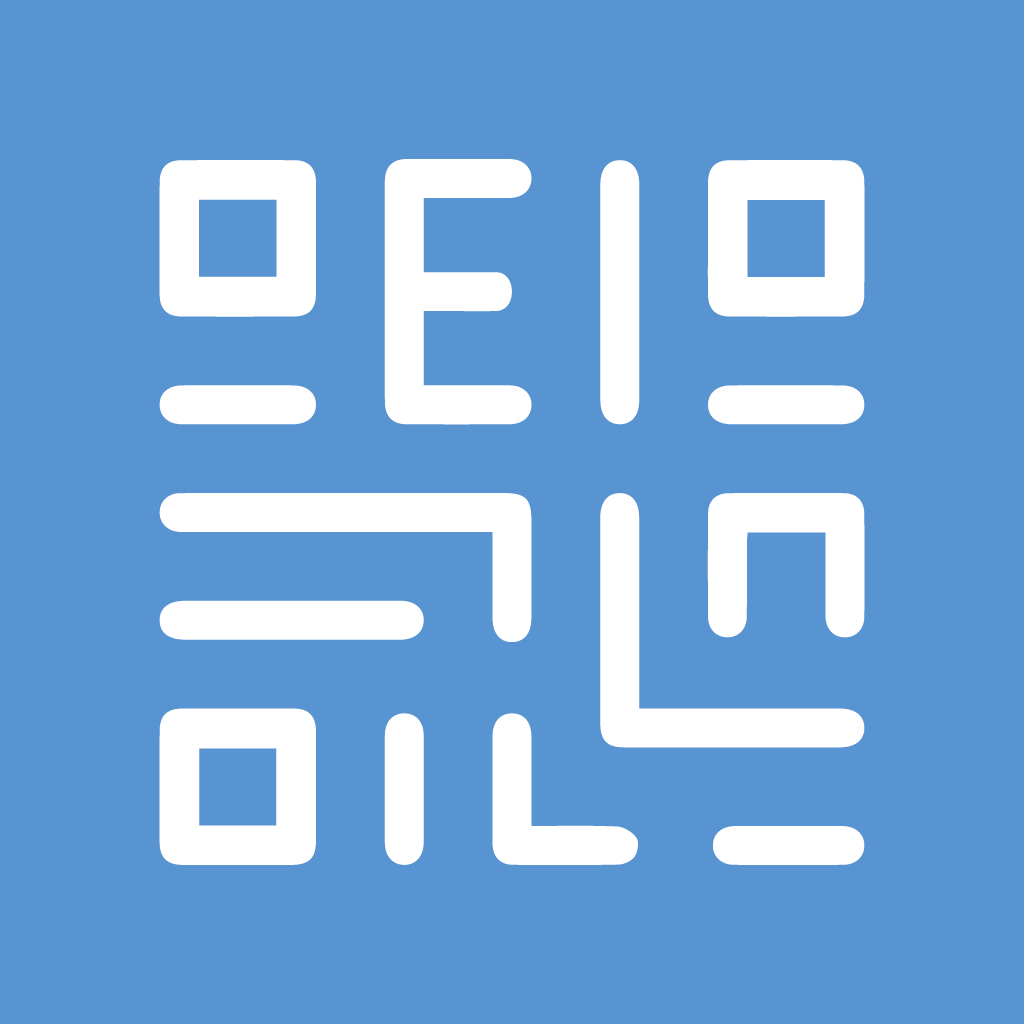 Entrly logo — a QR-code style mark on blue